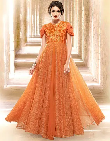 9 Beautiful and Attractive Orange Frocks for Women  Styles At Life