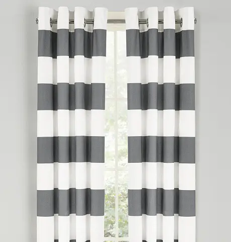 9 Stunning And Stylish Striped Curtains, Gray White Striped Curtains