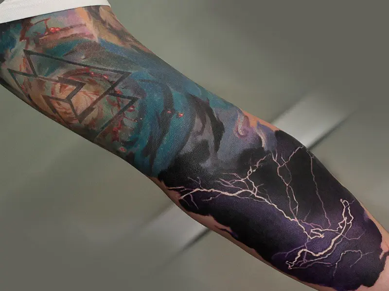 Tattoo uploaded by Melyssa  This storm is incredible Id love a  hyperrealistic weather tattoo lightning clouds dreamtattoo  Tattoodo