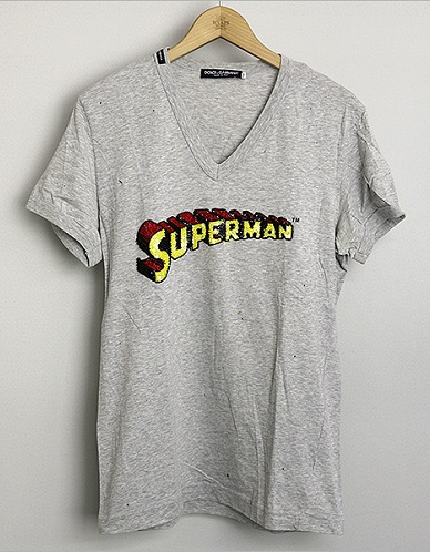 V- neck Superman T Shirt