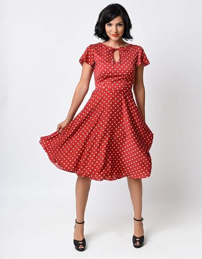 Vintage Flutter Sleeve Dress of 40s