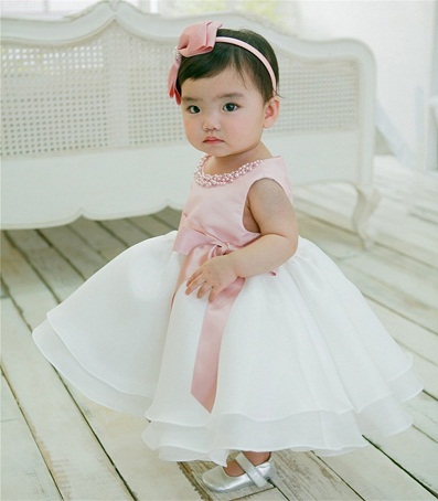 Wholesale Elegant Design Girl Evening Frock Baby Girl Dress Party Wear White  Multilayer lovely Princess dresses From malibabacom