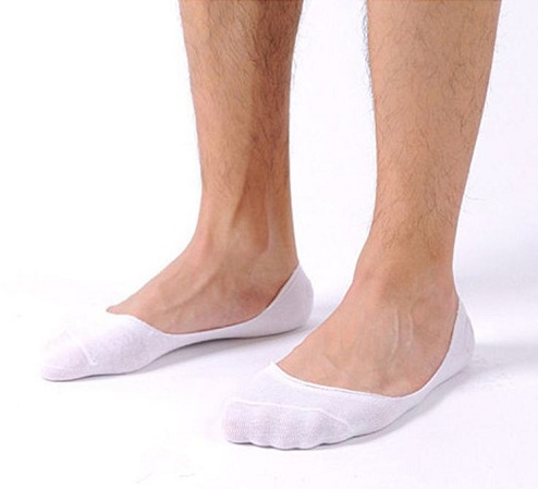 White Invisible Socks for Men