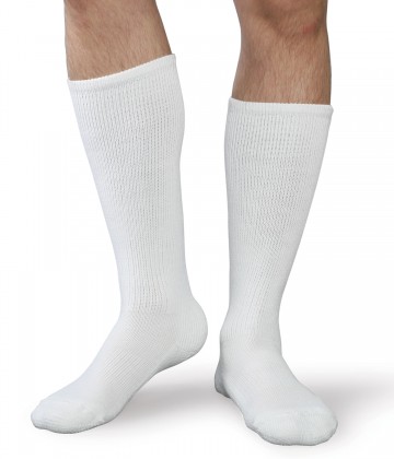 Mid Calf Mens White Socks