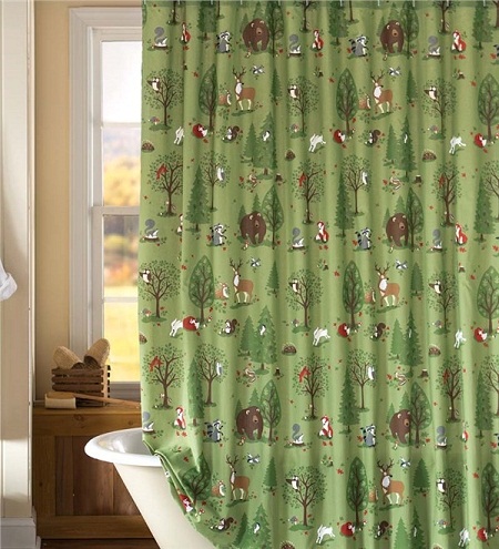 Wildlife-Friendly Bathroom Shower Curtains