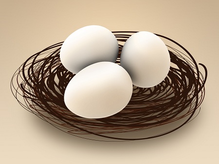 Three Eggs In A Nest