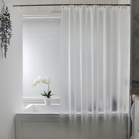 Transparent Bathroom Curtain Designs