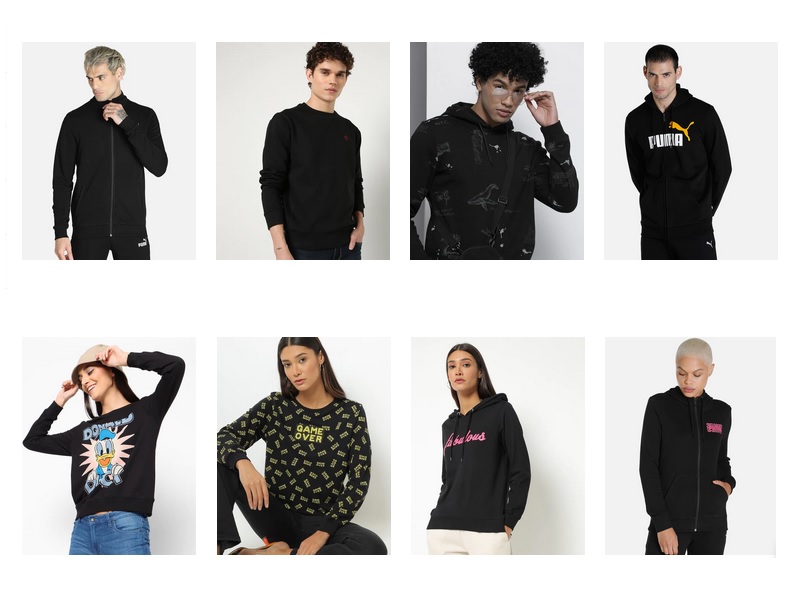 10 Stylish Collection Of Black Sweatshirts For Men And Women