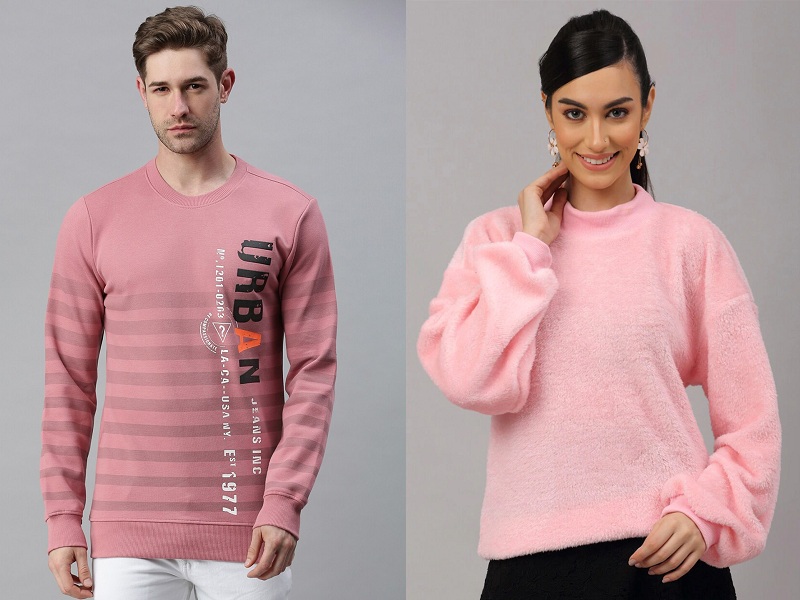 10 Trending Pink Sweatshirts For Men And Women Latest Styles