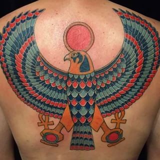 An Egyptian Eagle Tattoo Designs On Back