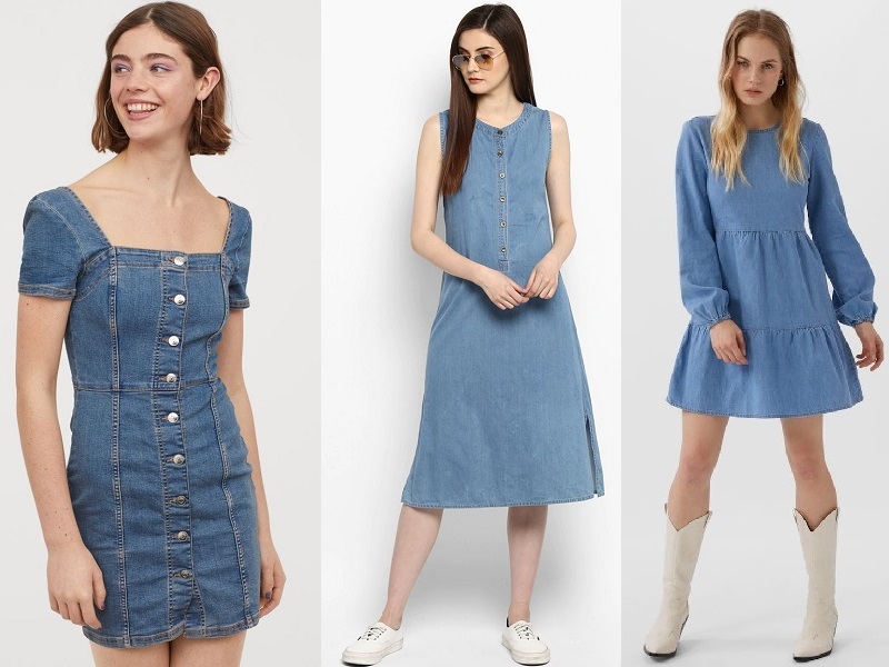 15 Fashionable Denim Dress Designs For Ladies With Images
