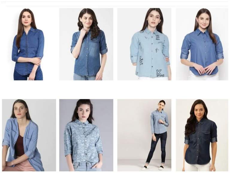20 Stunning Models Of Denim Shirts For Women's In Trend