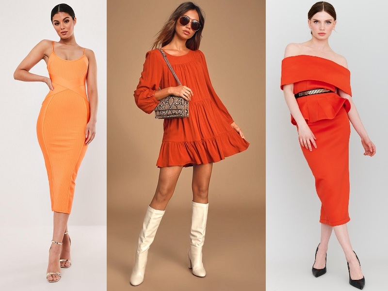9 Beautiful And Stylish Orange Dress Designs For Women