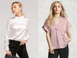 20 Fashionable Satin Top Designs for Ladies in Trend