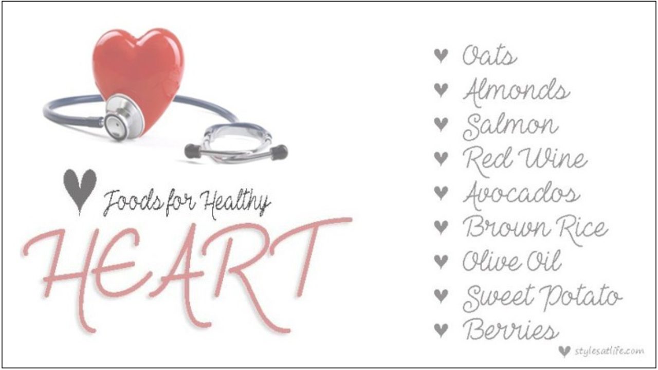 9 Good Foods for Healthy Heart - A Diet Chart For Heart ...
