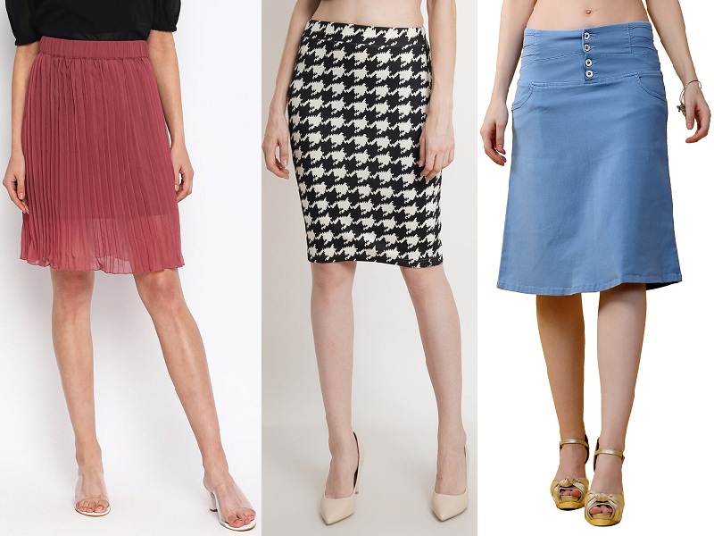 9 Latest Knee Length Skirts For Ladies With Modern Look