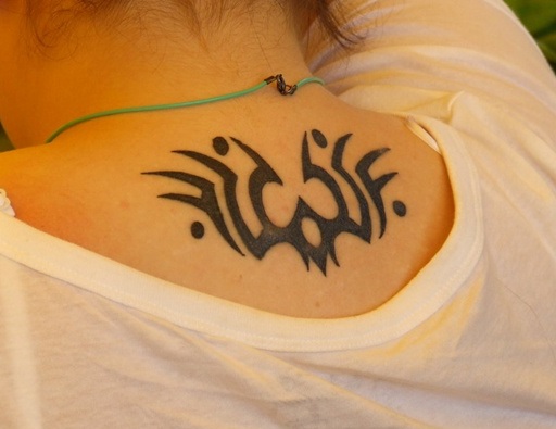 Abstract Bat Tattoo Design