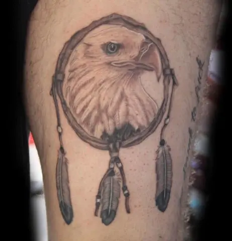 Small Cute Colorful Flying Eagle Tattoo On Arm