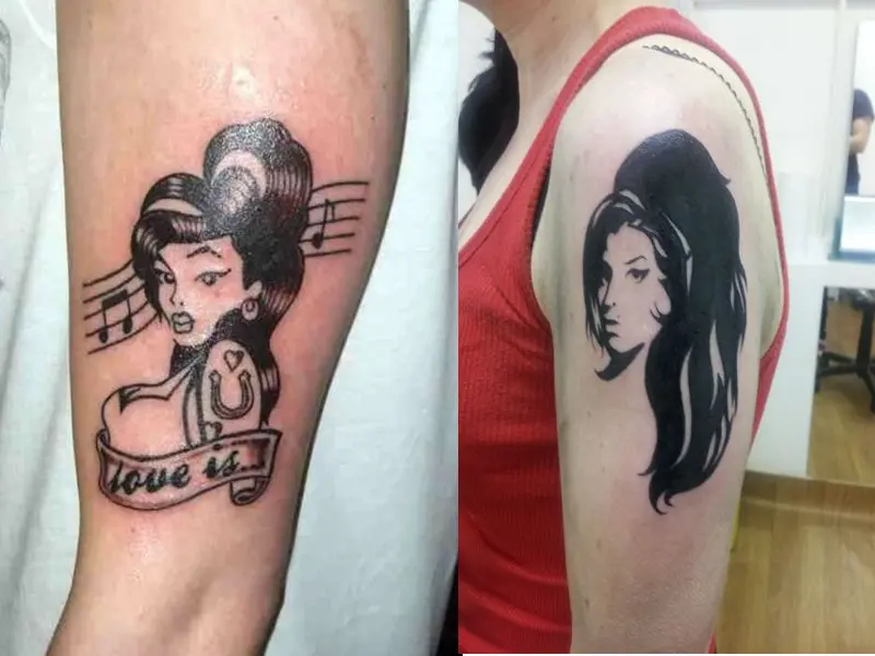 Amy Winehouses 14 Tattoos  Meanings  Steal Her Style
