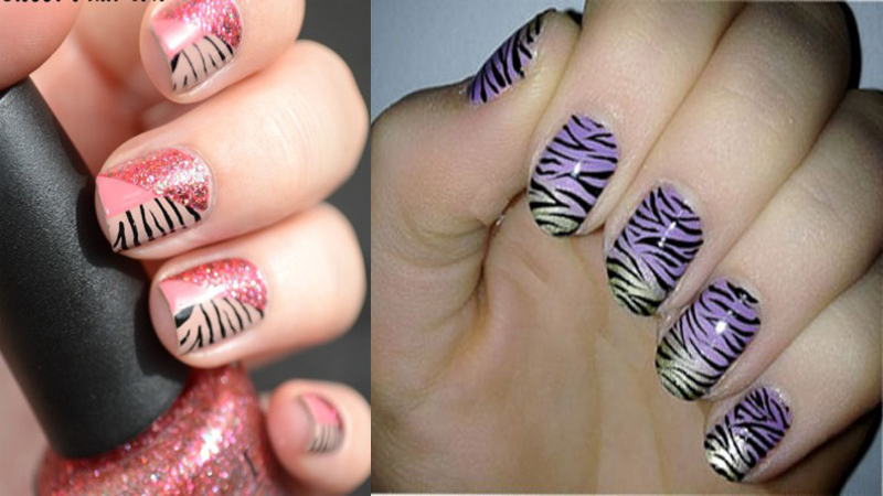 Zebra Nail Art