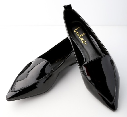 Black Pointed Loafers