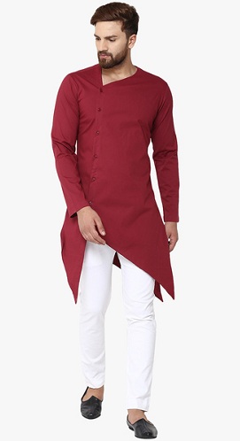 Blood Red Punjabi Kurta Pajama