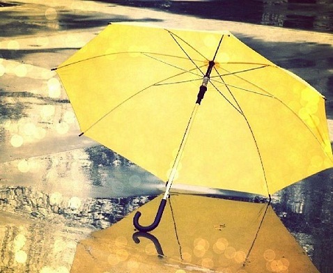 Branded Yellow Umbrella