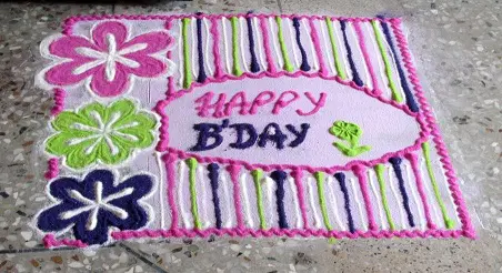 9 Best Artistic (DIY) Rangoli Designs for Birthday at Home | Styles At Life