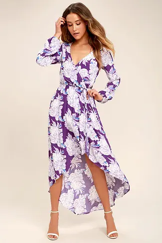 purple dress casual