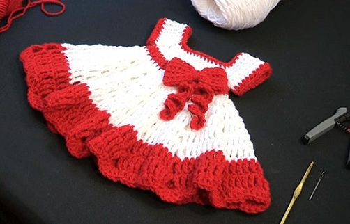Crotchet Woolen Baby Dress