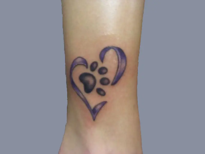 Dog Tattoo  Pawprint tattoo Print tattoos Dog tattoos