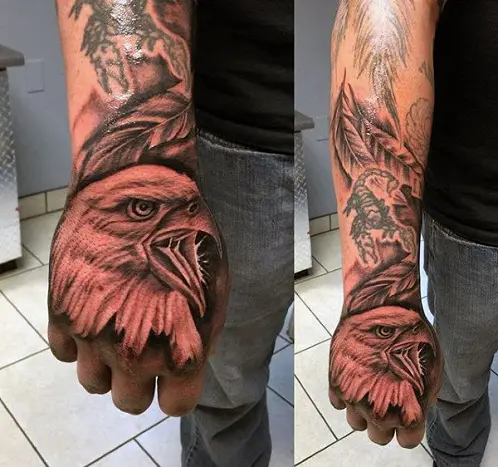 Tip 87+ about eagle on hand tattoo latest 