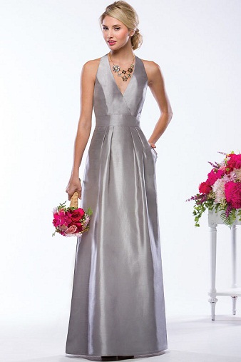 Elegant Halter Neck Floor Length Dress