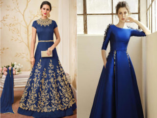 9 Beautiful Designs of Blue Colour Frocks for Women and Girls