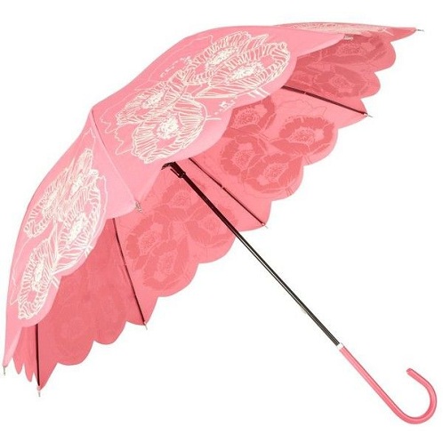 Frilly Long Pink Fancy Umbrellas