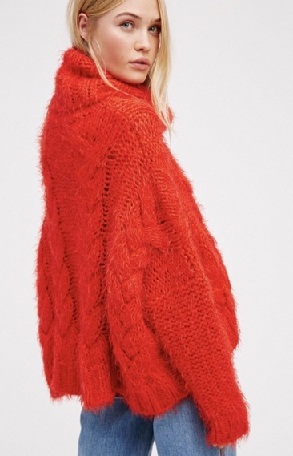 Fuzzy Turtleneck Sweater