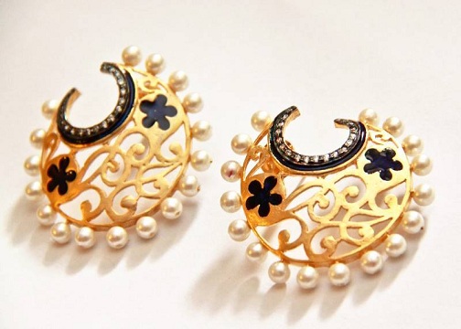 Gold Embellished Earrings