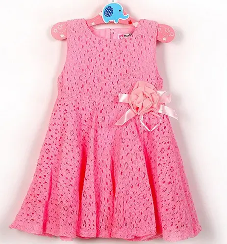 Buy Red Lace Frock Neoprene Dress Set for Girls Online
