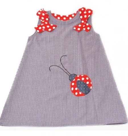 Red Printed Girls Cotton Frock