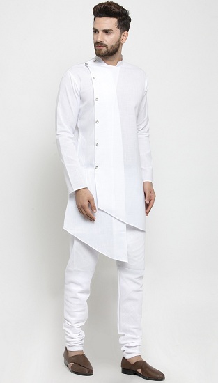 Linen Plain White Kurta Pajama