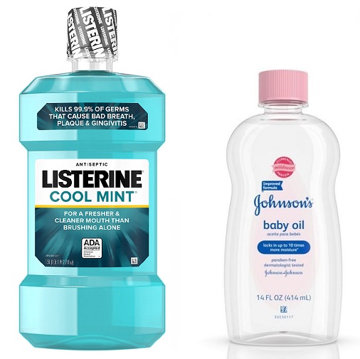 baby oil and listerine for dandruff