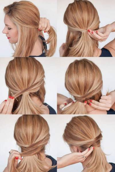 Low Ponytail With Hair Knot