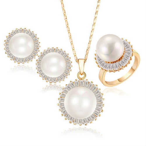 Luxury Gold Color Pearl Set