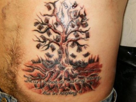 Minimalist Money Tree With Volleyball Tattoo Idea  BlackInk