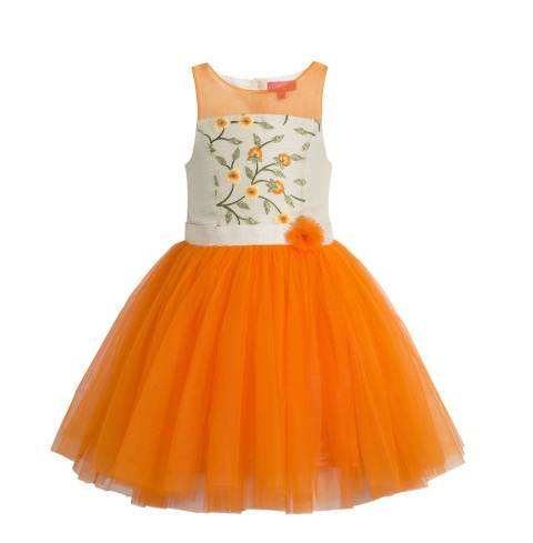Orange Flared Dress