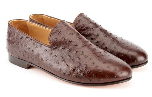 Ostrich Leather Loafers