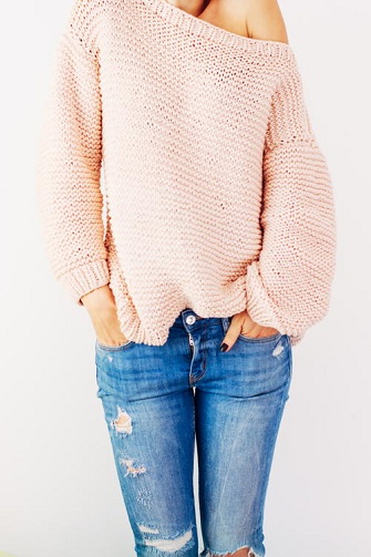 Peachy Keen Knitted Sweater