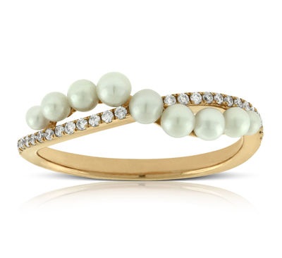 Pearl and Diamond Wedding Ring