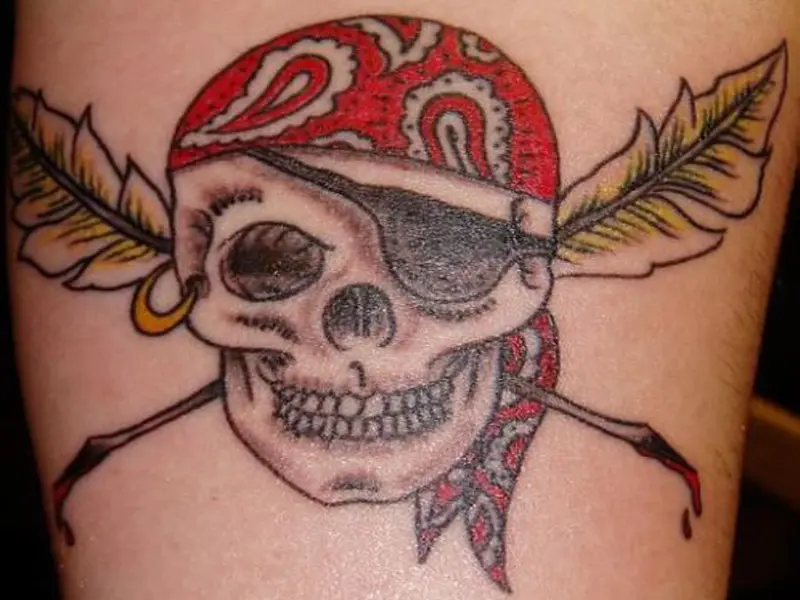 1. Pirate Skull Tattoo Designs - wide 8