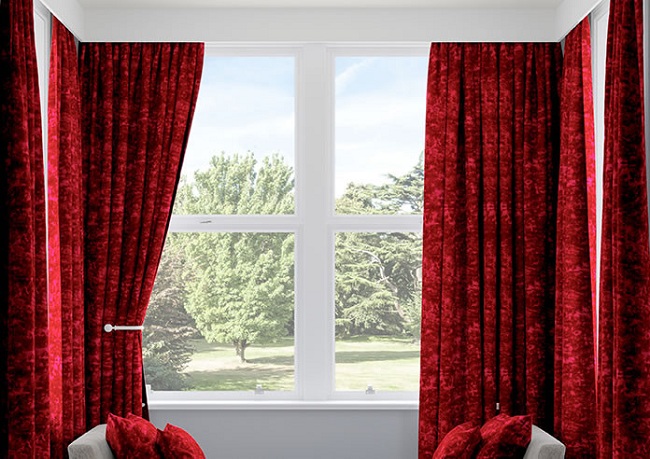 Red Velvet Curtain Design